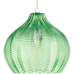 Lampadario a sospensione con paralume in vetro stile retro verde Keila