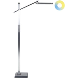Beliani - Lampada da terra led in materiale sintetico argento 144 cm Aquarius