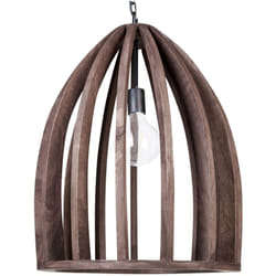Beliani - Lampada a sospensione in legno a soffitto, a sospensione per l'illuminazione domestica fatta a mano in legno scuro Manair