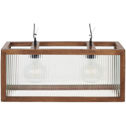 Beliani - Lampada a sospensione in legno di mango, appesa a soffitto, per l'illuminazione domestica fatta a mano.