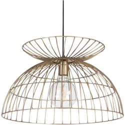 Beliani - Lampadario con paralume a forma di gabbia in ferro e ottone Mahanadi
