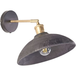 Beliani - Lampada da parete moderna con paralume a cono fatta a mano Soggiorno Camera da letto Nero Yerala