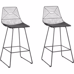 Set di 2 sgabelli dal design industriale. Lasciati incantare dalla bellezza di queste sedie da bar meticolosamente realizzate ...