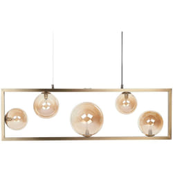Beliani - Lampadario con lampadine multiple in metallo e ottone Geehi