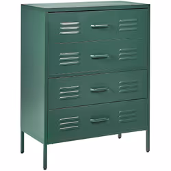 Cassettiera in acciaio laminato dal design industriale. Concreta, bella e versatile, questa cassettiera di metallo presenta u ...