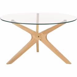 Tavolino rotondo con gambe in legno. Questo tavolino da caffè è il complemento perfetto per il vostro salotto. Il suo design  ...