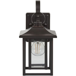 Beliani - Lampada da parete esterna in metallo nero e vetro 34 cm Mandorla
