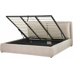 Letto matrimoniale beige con contenitore 180 x 200 cm Bayonna