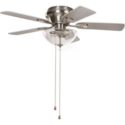 Beliani - Ventilatore da soffitto in legno argentato in legno argentato 3 velocità 35 cm Sirama