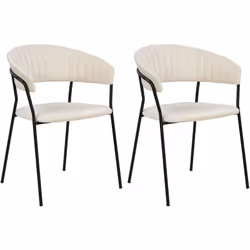 Set di 2 sedie da pranzo con rivestimento in morbido velluto. Valorizza l'arredamento della tua sala da pranzo con questo set ...