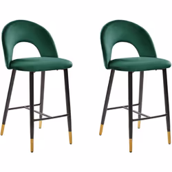 Set di 2 sgabelli da bar retrò. Questi 2 sgabelli sono il risultato di una perfetta miscela di retrò e moderno. Il rivestimen ...