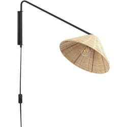 Beliani - Lampada da parete Boho Illuminazione Paralume a cono Rattan Soggiorno Camera da letto Naturale Palena