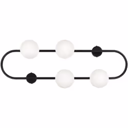 Lampada da parete con 4 paralumi. Migliora il tuo spazio con questa suggestiva lampada da parete a forma di anello. La sua ba ...