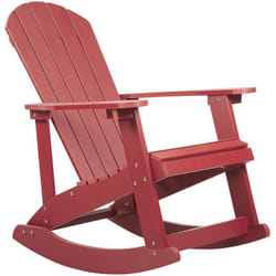Beliani - Sedia a dondolo tradizionale da giardino rosso Adirondack