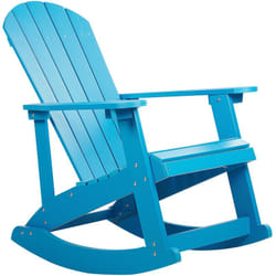 Beliani - Sedia a dondolo tradizionale da giardino blu Adirondack