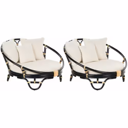 Set di 2 lettini da esterno dal design bohémien. Concediti il lusso stagionale con i nostri lettini da giardino impeccabilmen ...