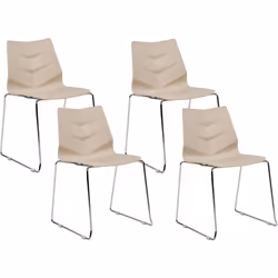 Set di sedie da conferenza moderne senza braccioli . Rinfresca il tuo ambiente con questo set di 4 sedie da pranzo senza brac ...