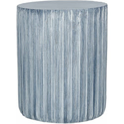 Tavolo laterale in fibra di vetro MgO con piano rotondo a forma di tamburo Macchia uv Ruggine Acqua Resistente al vento Grigio chiaro Amaro