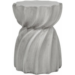 Beliani - Tavolino d'accento in fibra di vetro MgO con piano rotondo a forma di clessidra Macchia uv Ruggine Acqua Resistente al Vento Moderno Grigio