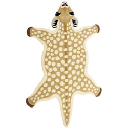 Beliani - Tappeto in lana per bambini stanza dei giochi animali con stampa di giraffa 100 x 160 cm supporto in cotone mano mano camera dei bambini