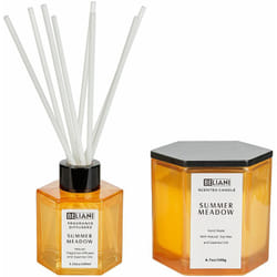Beliani - Set candela profumata in cera di soia 100% e diffusore con bastoncini profumo prato estivo Classy Tint