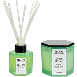 Set candela profumata in cera di soia 100% e diffusore con bastoncini profumo melissa Classy Tint