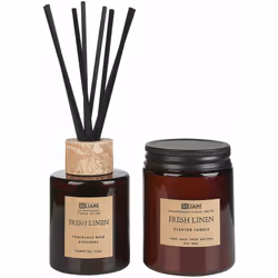 Set profumato con candela e bastoncini profumati . Abbandonati ai tuoi sensi nell'incantevole mondo della delizia aromatica. ...