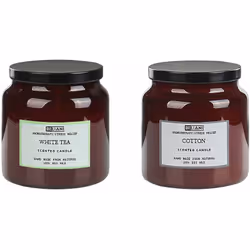Set di 2 candele con varie fragranze . Realizzato in cera di soia, questo set di candele profumate sarà un'aggiunta perfetta  ...