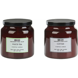 Beliani - Set di 2 candele profumate 100% cera di soia Stoppino di cotone Vetro Alimentare Fragranza fresca tè bianco/cotone lavanda Lavanda Absolute