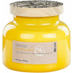 Beliani - Candela profumata 100% cera di soia Stoppino di cotone Vetro Fragranza fresca e fruttata mela dorata Delight Bliss
