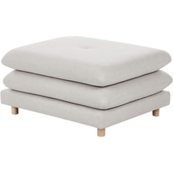 Beliani - Pouf imbottito in tessuto di poliestere con cuscino Beige Heden