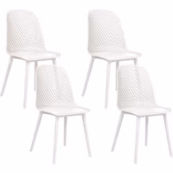 Set di 4 sedie da cucina minimaliste . Eleva la tua esperienza culinaria con questo set di 4 sedie da pranzo moderne. Realizz ...