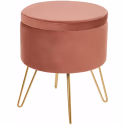 Pouf contenitore in velluto. Lasciati conquistare dal fascino di questo elegante pouf contenitore. Avvolto in un'intramontabi ...