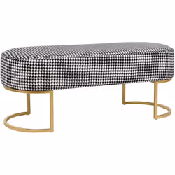Panca dal design affascinante. Aggiungi un tocco di glamour al tuo salotto o al corridoio con questa panca decorativa. È real ...