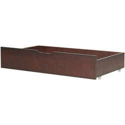 Beliani - Set di 2 cassetti per letto con ruote in legno di pino massiccio scuro Rumilly