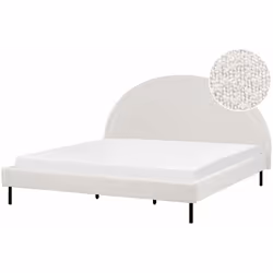 Letto minimalista con testata semicircolare. Arreda la tua camera da letto con questo elegante letto dal design minimalista c ...