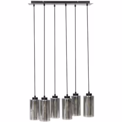 Lampada a sospensione con paralume in vetro fumé. Questa lampada a sospensione sarà un'aggiunta perfetta alla sala da pranzo ...