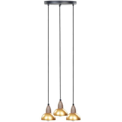 Beliani - Lampada a sospensione moderna 3 luci con paralumi in metallo Soggiorno Camera da letto Illuminazione d'ambiente Ottone Castaly