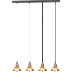 Beliani - Lampada a sospensione moderna 4 luci con paralumi in metallo Soggiorno Camera da letto Illuminazione d'ambiente Ottone Castaly