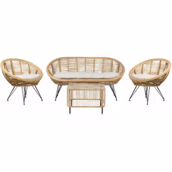 Set da salotto. Scopri la raffinatezza del nostro set divano boho in rattan, un perfetto connubio di eleganza duratura e funz ...