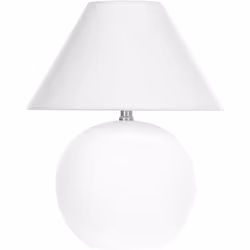 Lampada da tavolo con base in ceramica e paralume in tessuto. Dona raffinatezza alla tua casa con questa lampada da tavolo, u ...