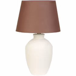 Lampada da tavolo minimalista. Rinnova i tuoi ambienti con questa lampada da tavolo con base in ceramica grigia. Il suo desig ...
