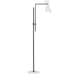 Beliani - Lampada da terra moderna con faretto regolabile in metallo bianco Melawi
