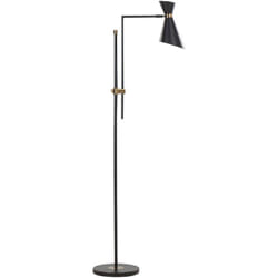 Beliani - Lampada da terra moderna con faretto regolabile in metallo nero Melawi