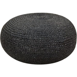 Pouf rotondo in treccia di juta di colore beige ⌀ 50 cm Tifelt