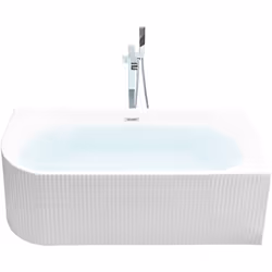 Vasca da bagno angolare . Entra nel regno del comfort con questa elegante vasca da bagno. Questo prodotto innovativo, progett ...