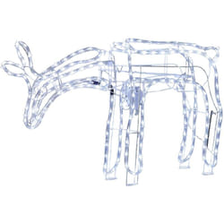 Beliani - Indoor Outdoor led Decorazione Natale Accessorio Animato Capriolo led Luci Illuminazione Metallo Bianco Kristnes