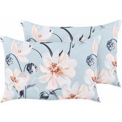 Set di 2 cuscini da esterno in tessuto di poliestere blu con motivo floreale 40 x 60 cm Apricale