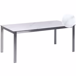 Tavolo da esterno a 6 posti con piano in vetro temperato . Questo tavolo da esterno aggiungerà stile, comfort e raffinatezza  ...