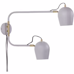 Lampada da parete con 2 paralumi. Inizia un viaggio di versatilità e eleganza con questa applique da parete, pratica e allo s ...